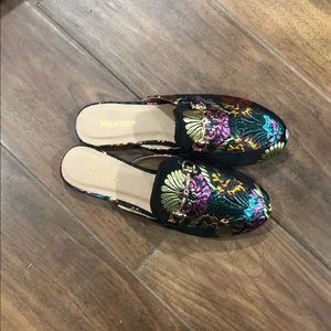 Florette Black Flats